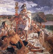 William Bell Scott The Romans Cause a Wall to be Built for the Protection of the South France oil painting artist